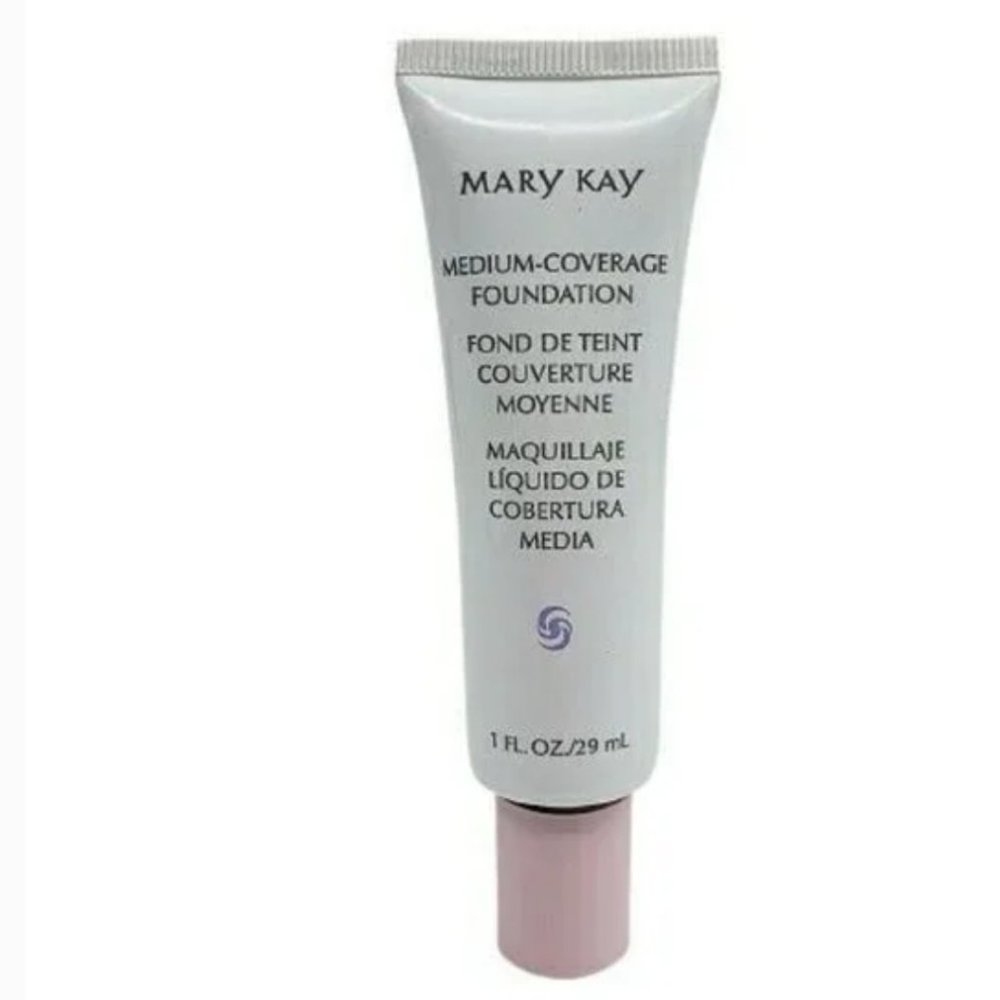Mary Kay Medium Coverage BEIGE 305 Liquid Foundation 1 OZ PINK CAP